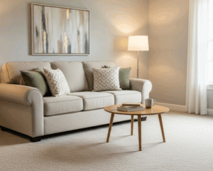 Clean Sofa in cozy living room
