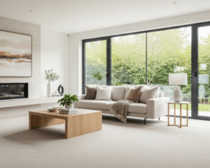 Modern home with clean carpet