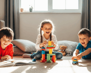 kids playing on carpet
